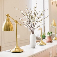 Sggvecsy Artificial Plum Blossom Flowers 4 Pcs Faux Cherry Blossom Stems Faux…