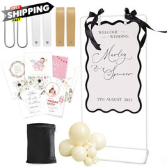 Wedding Welcome Sign Stand, to our Holder, White