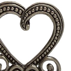 Heart Shaped Aged Pewter Finish Place Card Holders Vintage Romantic Table Decor