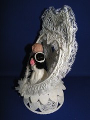 New Wilton Vintage «Heart to Heart Bride & Groom Cake Top, black coat # 110-376