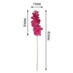 2 FUCHSIA 40″ tall Faux Silk Orchid Flowers Sprays Stems Wedding Decorations