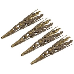 Corsage Decorative Holder, Alloy Lapel Pin Brooch Vase 42mm Cyan Pack of 4