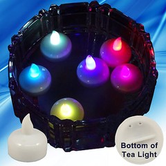 36 Multicolor Led Floating Floral Tea Light Candle for Wedding Centerpiece Decor