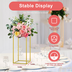 10Pcs 23.6» Tall Gold Metal Flower Stand for Wedding Table Centerpieces Decor！！
