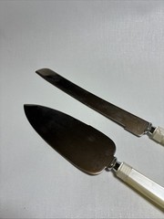 Hallmark Wedding Cake Cutting Set Stainless Steal Pearl Like Handles Japan