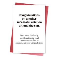 Funny Astronomy Birthday Card for Woman Man, Snarky Getting Older Birthday Ca…