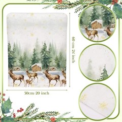 6 Pcs Christmas Chair Covers Snowman Reindeer Xmas Dining Room Chair Covers