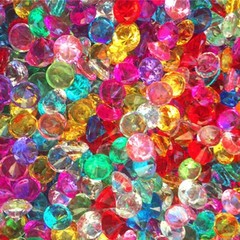 100 Pack Faux Diamond Pirate Gems Perfect for Parties and Pretend Play
