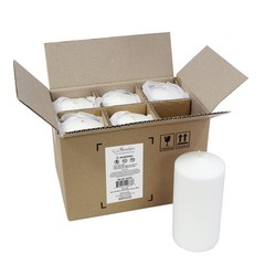 Stonebriar Unscented White Tall Pillar Candles 65 Hour Burning Candle Pillars