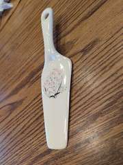 Vintage Decorative Porcelain Cake Server Cutter Holiday Wedding Birthday Etc.