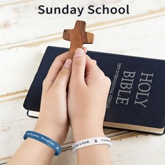 MATEPLUS 24P Bible Verse Silicone Bracelets, 12 Small, 12 colors