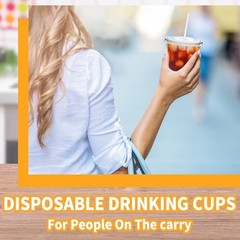 Pack Clear Plastic Cups with Lids and Straws,16 oz Disposable 50 16.0 ounces