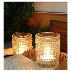 36 Pieces Votive Candle Holders for Christmas Decorations, 2×2.5in Clear Glass