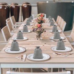25/50/100 x Drawstring Wedding Favor Burlap Pouch Bags Jewlery Jute Hessian Bags