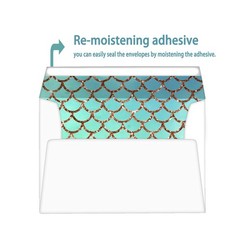 Mermaid Invitations with Envelopes,Magical Glitter Mermaid Party Invitations,…