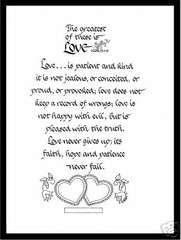 THE GREATEST OF THESE IS LOVE Matted Calligraphy