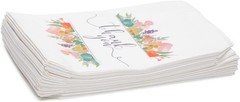 Paper Bags Cookies & Treats 7.5 x 5 in White 100 Pack Thank You Pouches W/