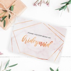 Thank You Bridesmaid box (10, marble)