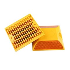 Yellow 4×4 Inch Road Reflectors 12 Pack – Yellow Pavement and Asphalt Stud