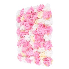 12-Pack Artificial Flower Wall Panels 24″ x 16″ Pink&Yellow&White Wedding Decor