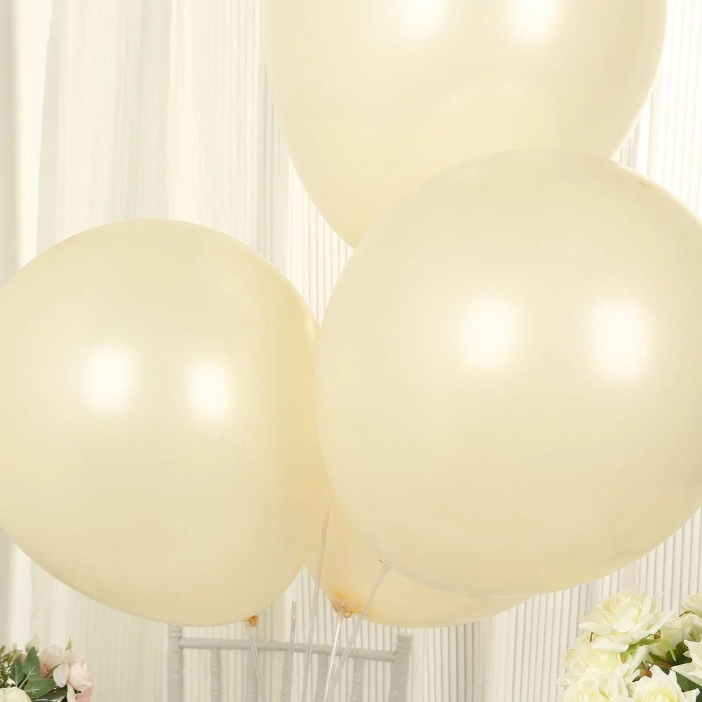 10 CREAM 18″ Biodegradable Latex Matte Pastel Balloons Party Wedding Decorations