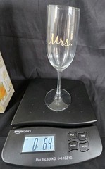 Libbey Mr & Mrs Toasting Set of 2 Glass Mug 16oz Flute 7.25oz w Box Wedding Gift