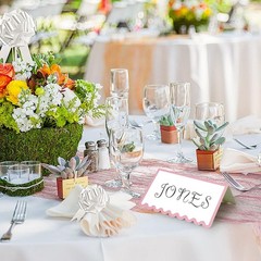 150 PCS Pink Blank Scalloped Tent Place Name Cards Table Setting 2×3.5 In
