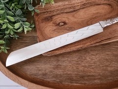 Vintage Ornate Silver Scroll Cake Knife – Elegant Wedding Dessert Server 12″