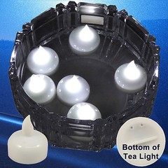 Qty 36 Battery Operated FLOATING WHITE LED Tealights Tea Lights Flameless USSHIP