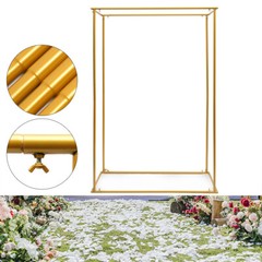 Rectangle Wedding Arch Backdrop Stand Metal Flower Balloon Frame Party Decor NEW