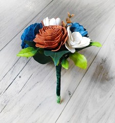 Burnt Orange Wedding Centerpieces for Jars Navy Blue Sola Wood Flower Bouquets