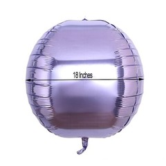 2 LAVENDER 18″ wide 4D Round Orbs Balls Mylar Foil Balloons Wedding Decorations