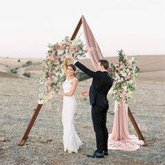 2x Wooden Wedding Arch Gorgeous Ceremony Arbor Backdrop Stand Event Decor Rustic