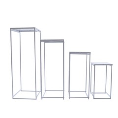 4x Metal Flower Rack Vase Stand Prop Geometric Column Wedding Party Decor 4-Size