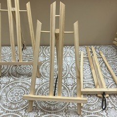 16” x 9” tabletop wooden easels lot of 7 event decor catering