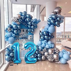 14 Balloon Number, 40 Inch Blue Foil Balloons Giant Jumbo Helium Blue Number 14