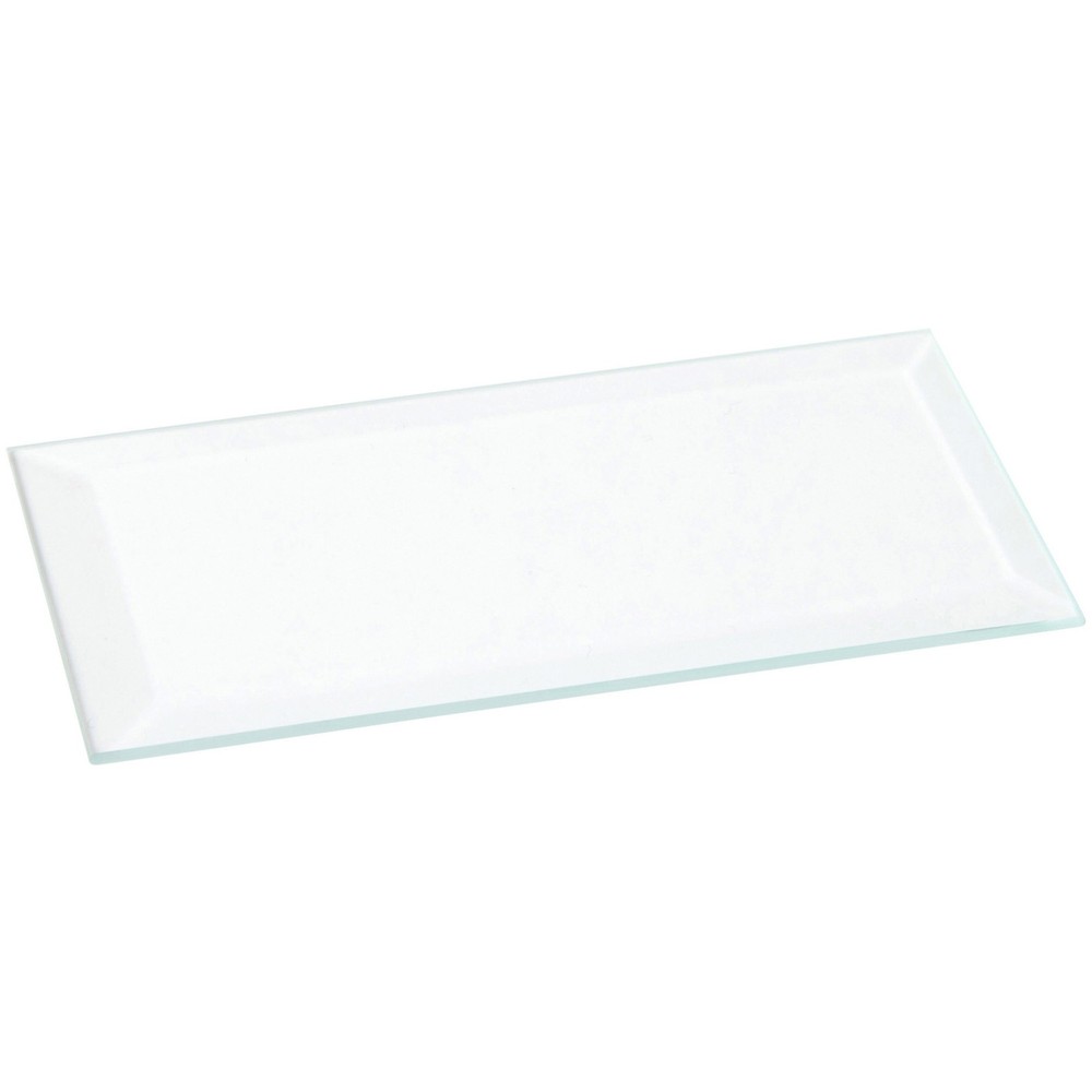 Plymor 2″ x 4″ Rectangle, 3mm Thick Beveled Clear Glass