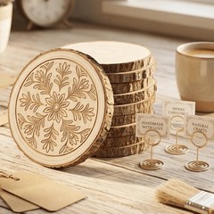 10 PCS 9-10 Inch Large Wood Slices Natural Wooden Circles Wedding Centerpieces