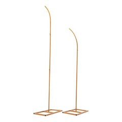 2PCS Gold Wedding Stand, 8ft & 6ft Wedding Archs, Balloon Flower Backdrop Stands