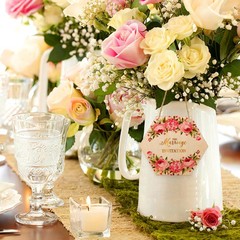 25Pcs Premium Wood Slices Hexagon Design Wooden Name Tags for Wedding Decoration