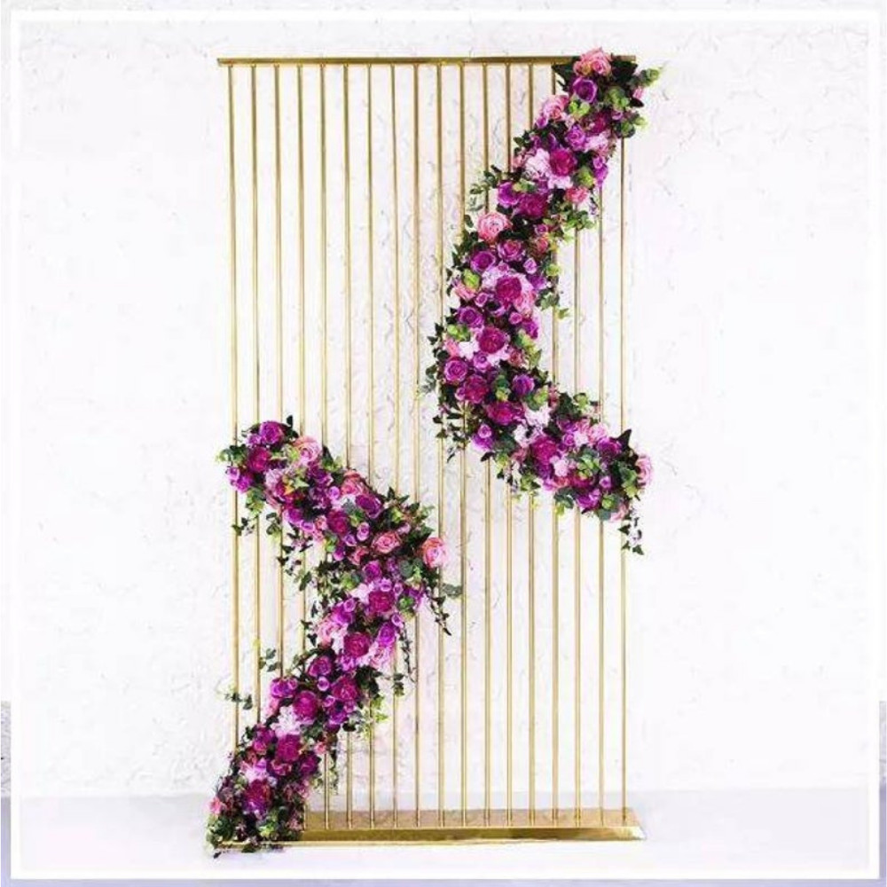 Gold Backdrop Stand for Wedding Table Centerpieces Flower Arrangements