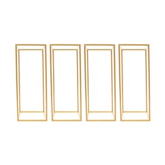 4PCS 23.6” Gold Metal Flower Stands Rectangular Stable Base Easy to Install