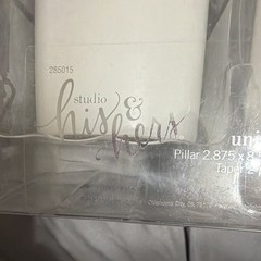 Studio His & Hers Wedding Unity Candle Set, White Pillar & 2 Tapers (3 Pack)