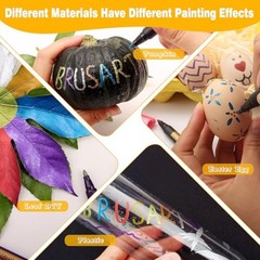 Metallic Marker Pens – Colors Medium Point Metallic Markers for Rock 10