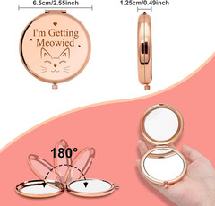 Engagement Gifts for Women Bride Wife Wedding Gift Idea Compact Mirror Cat Lover