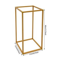 Gold 20 PCS Geometric Flower Stand For Wedding, Flower Stand 8.27*8.27*15.75in