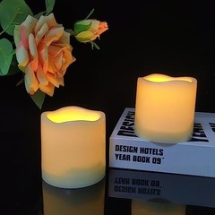 2 Pack 3’’ Outdoor Battery Operated Flameless Candles with Timer 3 x 3 inch