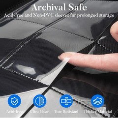 Premium 9 Pocket Card Binder For 540 Fabmaker Pu Cover Trading Card Binder