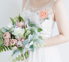 6PCS Bridal Bridesmaid Wrist Flower Wristband Bride Corsage Hand Wedding DIY