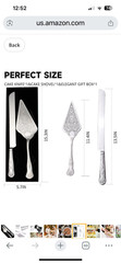 Vintage Wedding Cake Knife and Server Set Stainless Steel Cake Pie Pastry Cut…